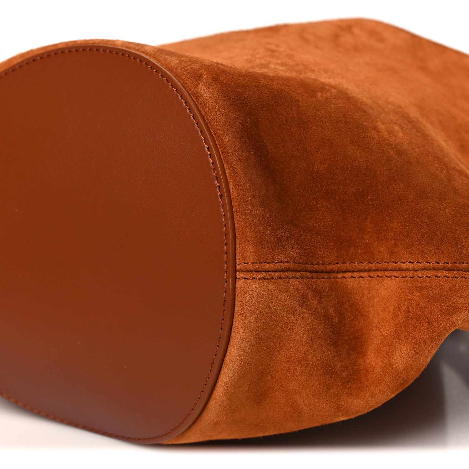 Khaite Suede Calfskin Mini Lotus Tote Caramel 8 of 8