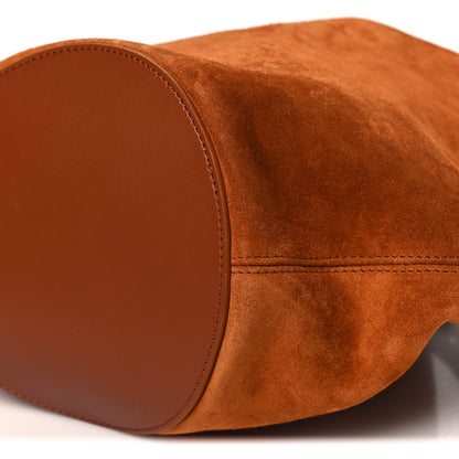 Khaite Suede Calfskin Mini Lotus Tote Caramel 8 of 8