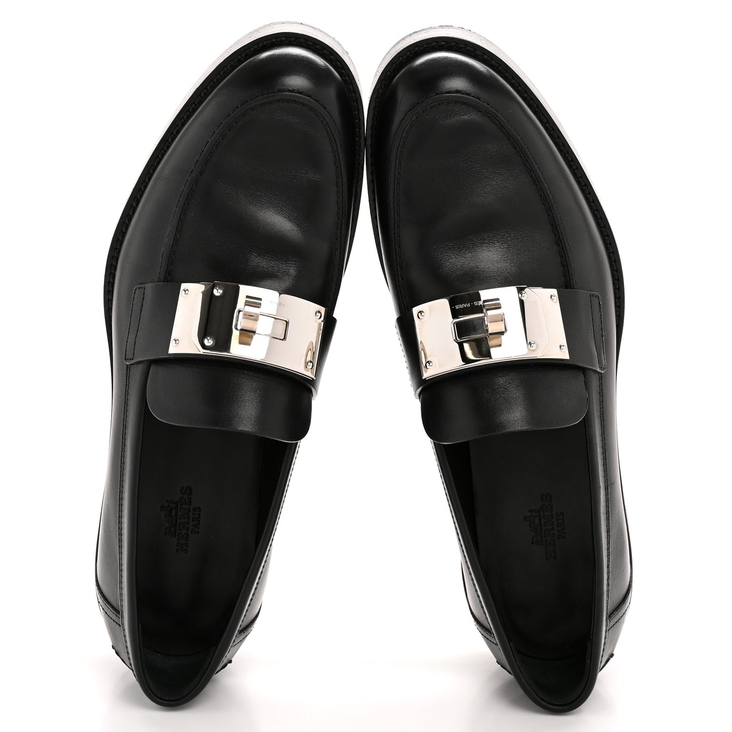 Calfskin Womens Hot Loafer 38 Black 39.5 Black