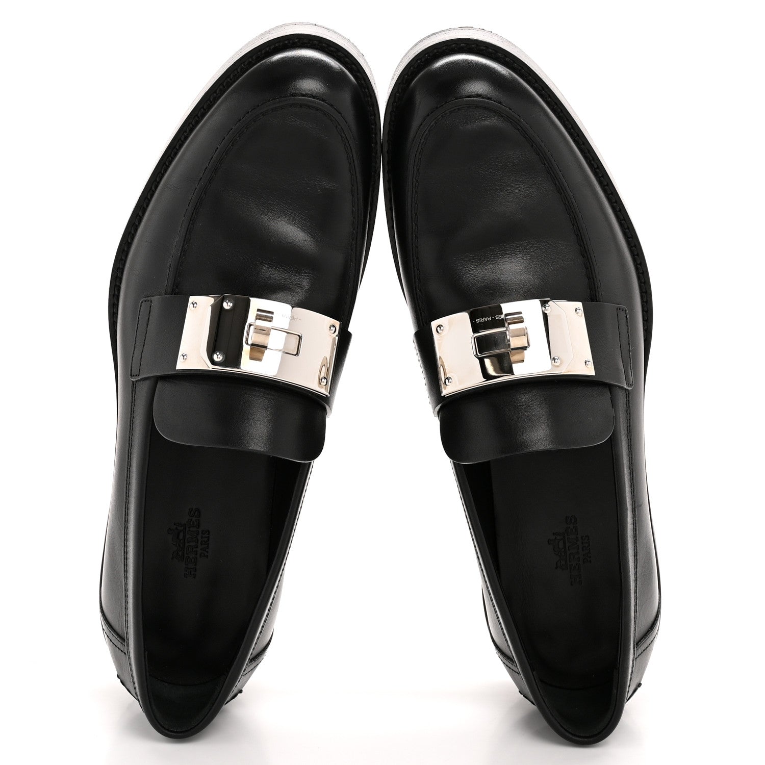 Hermes Calfskin Womens Hot Loafer 38 Black 39.5 Black 2 of 11