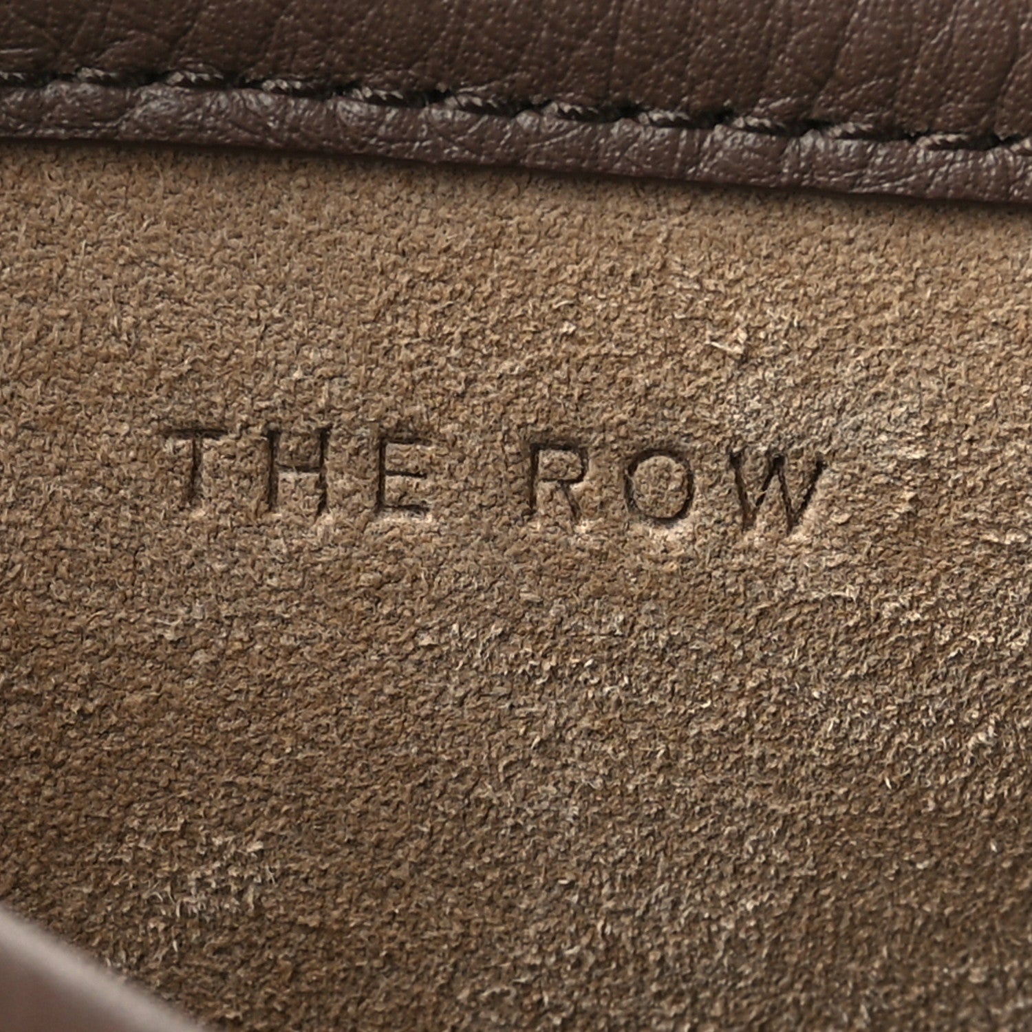 The Row Grained Calfskin Park Tote XL Dark Taupe 9 of 13