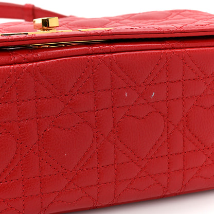 Christian Dior Calfskin Cannage Dioramour Caro Bag Bright Red 13 of 16