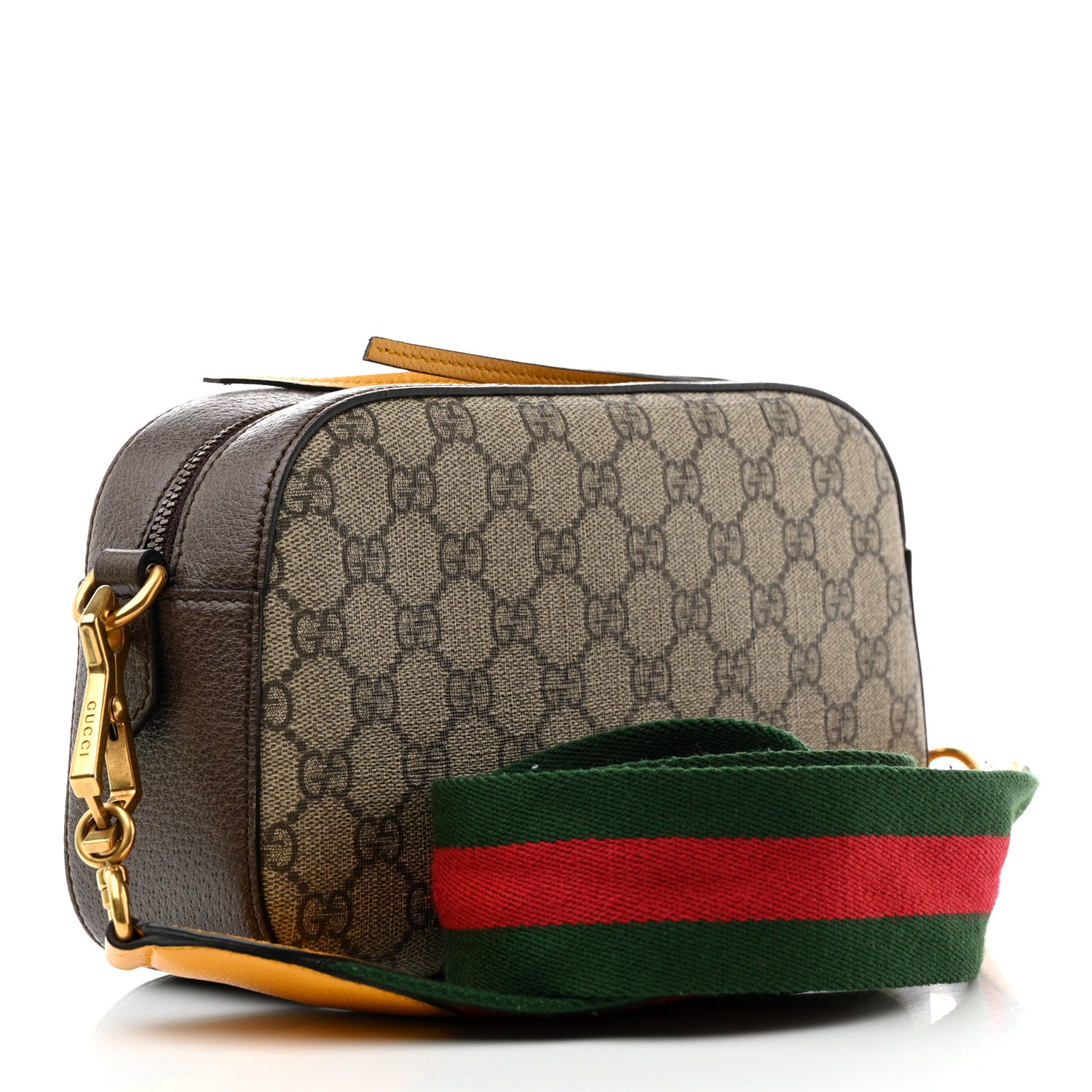 Gucci GG Supreme Monogram Web Neo Vintage Shoulder Bag Beige New Acero Crop 3 of 10