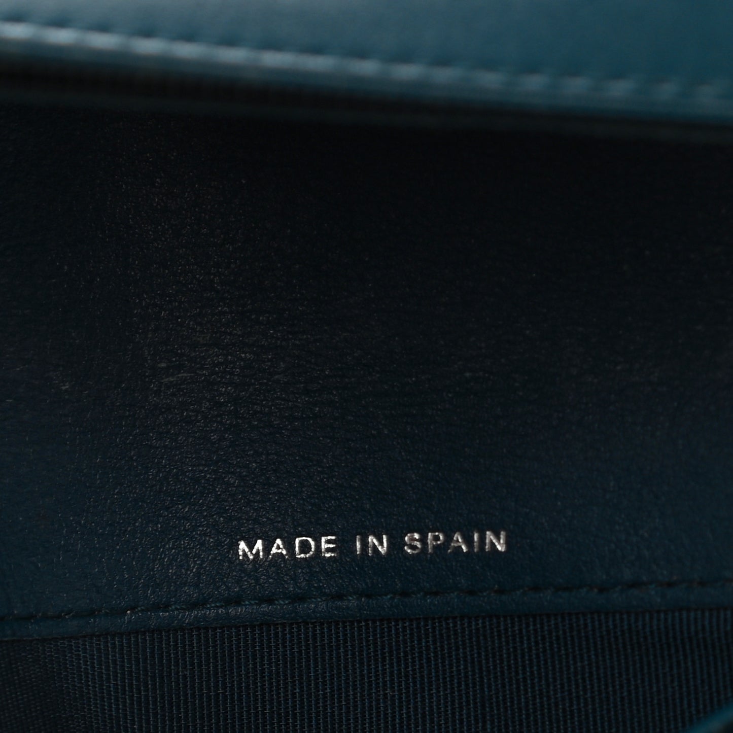 Patent Calfskin Quilted Yen Wallet Blue