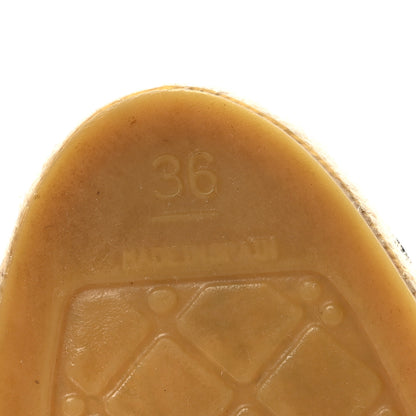 Chanel Lambskin CC Espadrilles 36 Beige Black 7 of 9