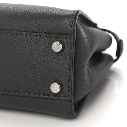 Fendi Cuoio Romano Selleria Bi-Color Mini Peekaboo Iconic Satchel Asfalto Latte 10 of 10