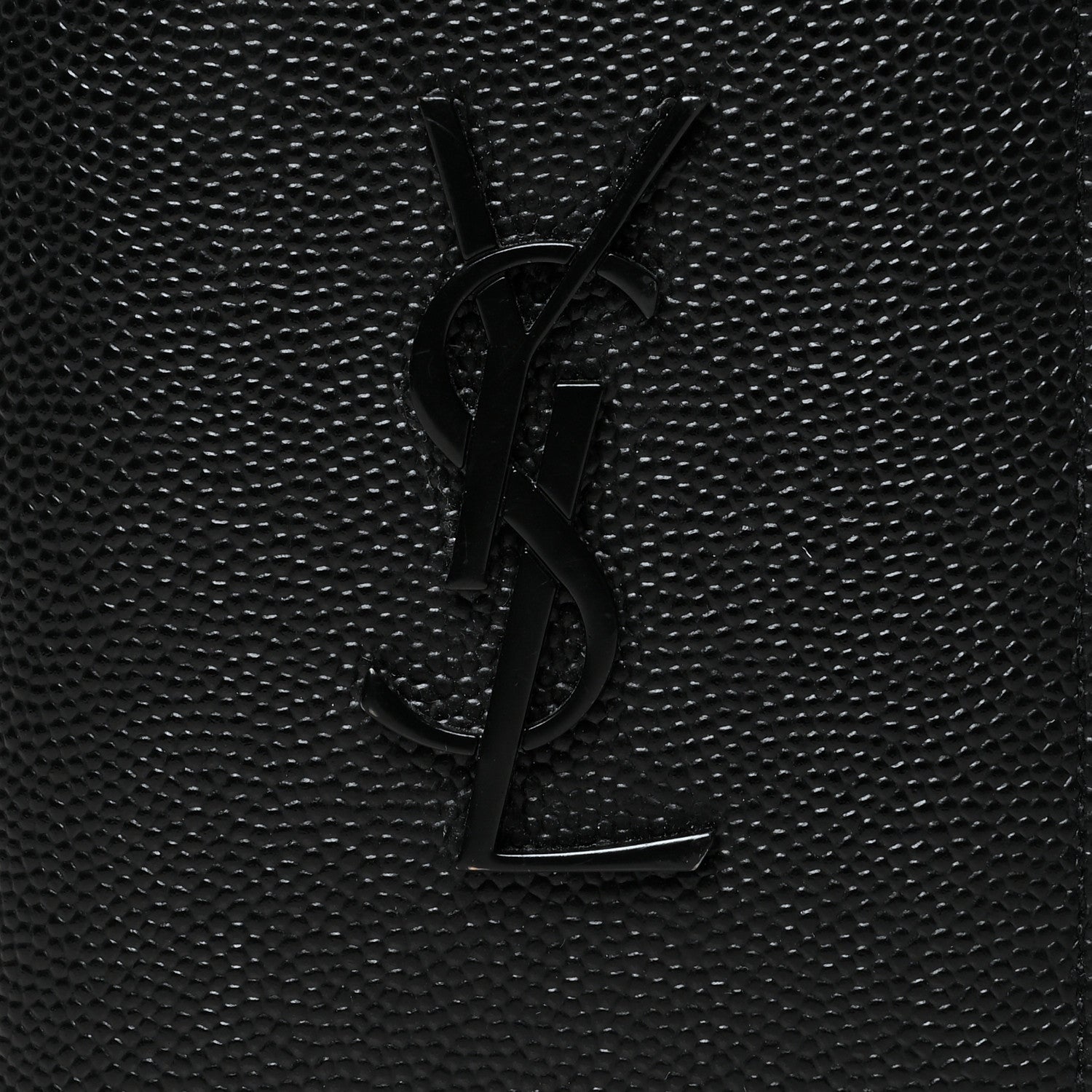 Saint Laurent Grain De Poudre Monogram Bi-Fold Wallet Black 7 of 7