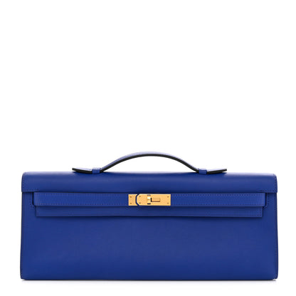 Hermes Swift Kelly Cut Clutch Pochette Bleu Electrique 1 of 7