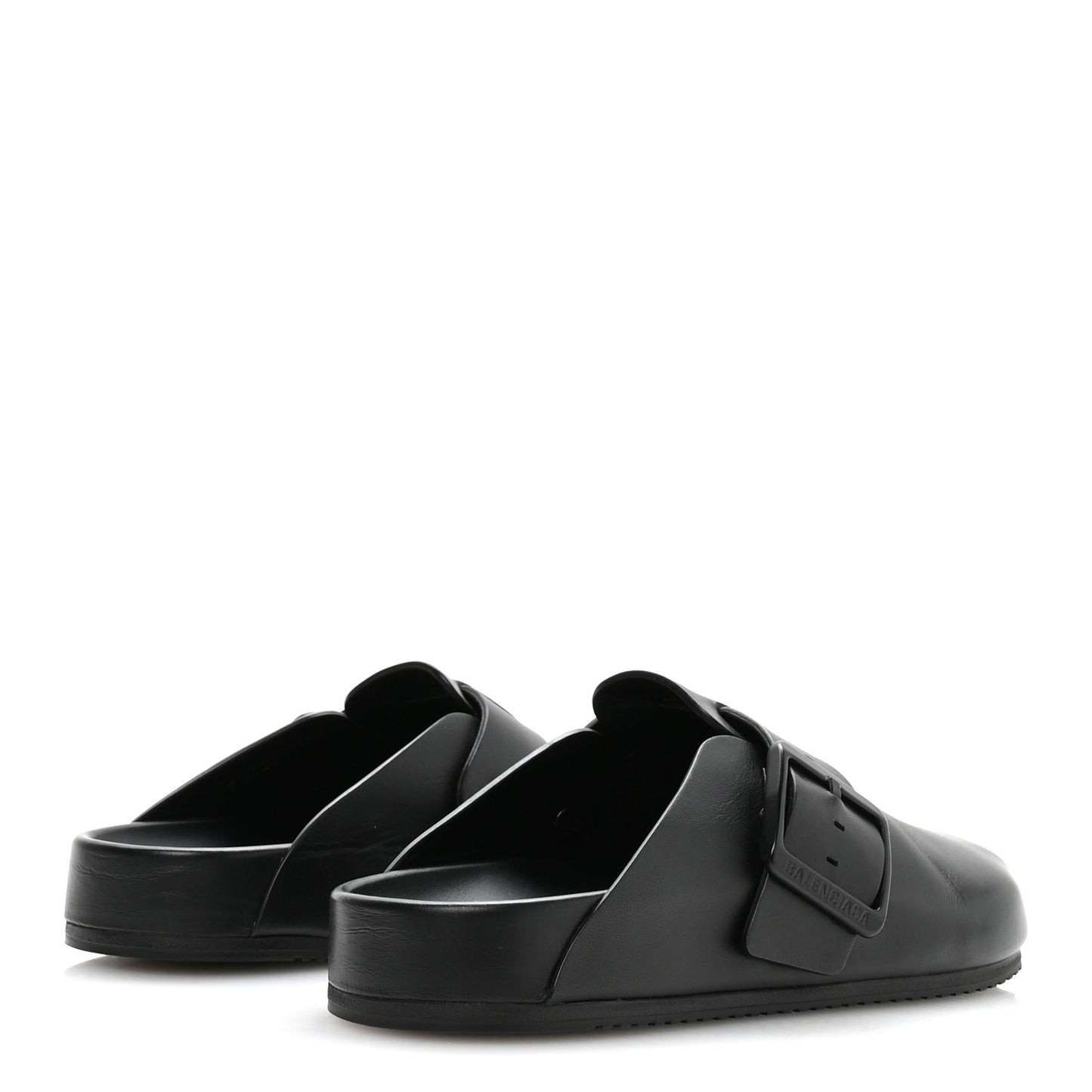 Matte Calfskin Sunday Mules 38 Black
