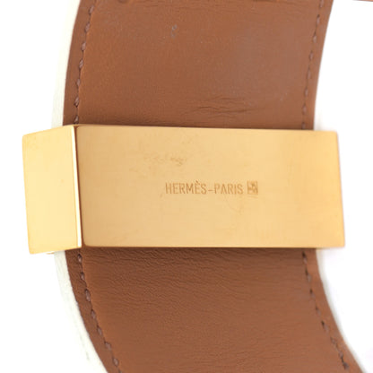 Hermes Epsom Collier de Chien CDC Bracelet S White 5 of 9