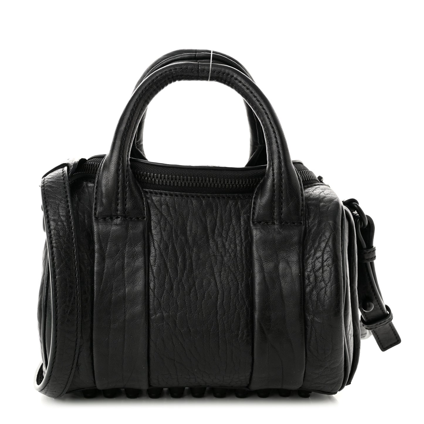 Pebbled Lambskin Mini Rockie Black Matte Black Hardware