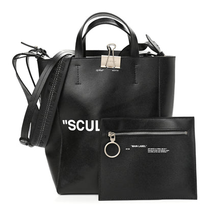 Off-White Calfskin Sculpture Tote Bag Black 1 of 10