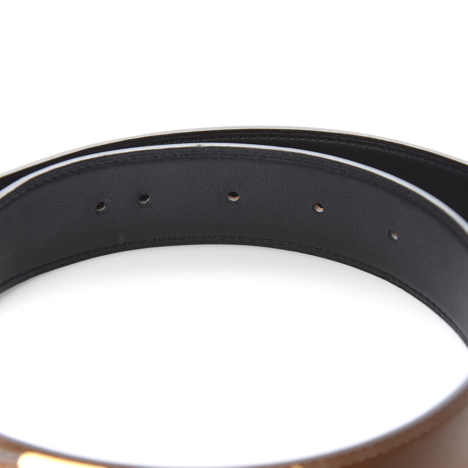 Hermes Epsom Swift 32mm H Belt 75 Gold Black 3 of 6
