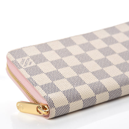Louis Vuitton Damier Azur Zippy Wallet Rose Ballerine 8 of 9