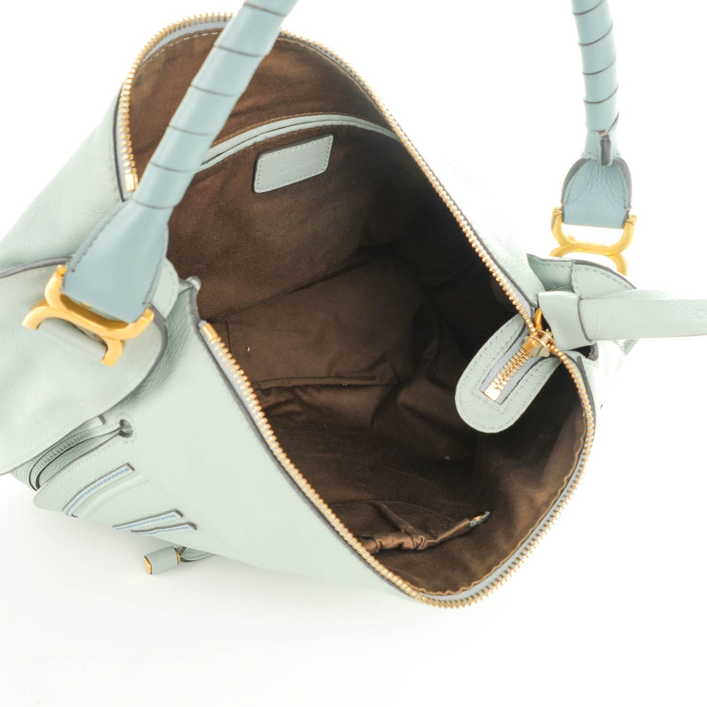 Calfskin Large Marcie Hobo Icy Blue