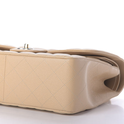 Chanel Caviar Quilted Jumbo Double Flap Beige Clair 7 of 10