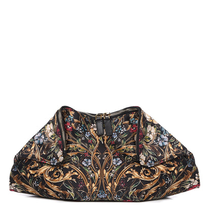 Alexander McQueen Silk Floral Print De Manta Clutch Black Multicolor 1 of 7