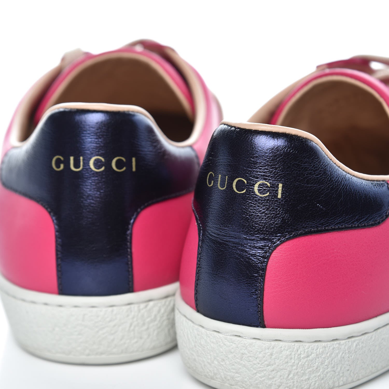 Gucci Calfskin Stripe Womens New Ace Sneakers 40.5 Box Pink Ecru Notte 12 of 12