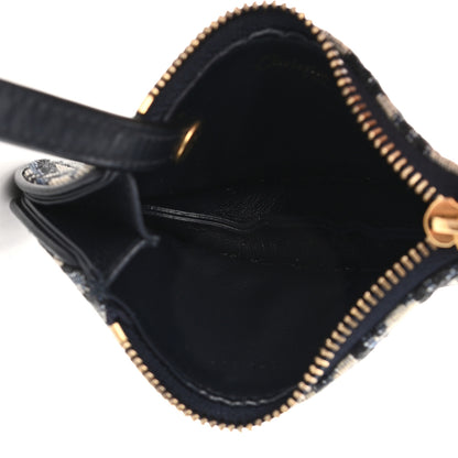 Christian Dior Oblique Saddle Coin Purse Blue 6 of 9