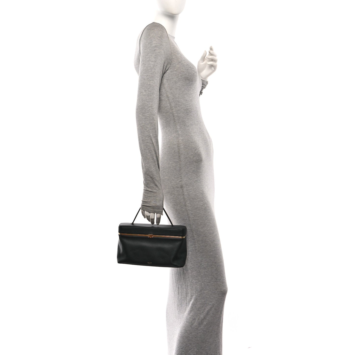 Supple Calfskin Rectangle Bag Black