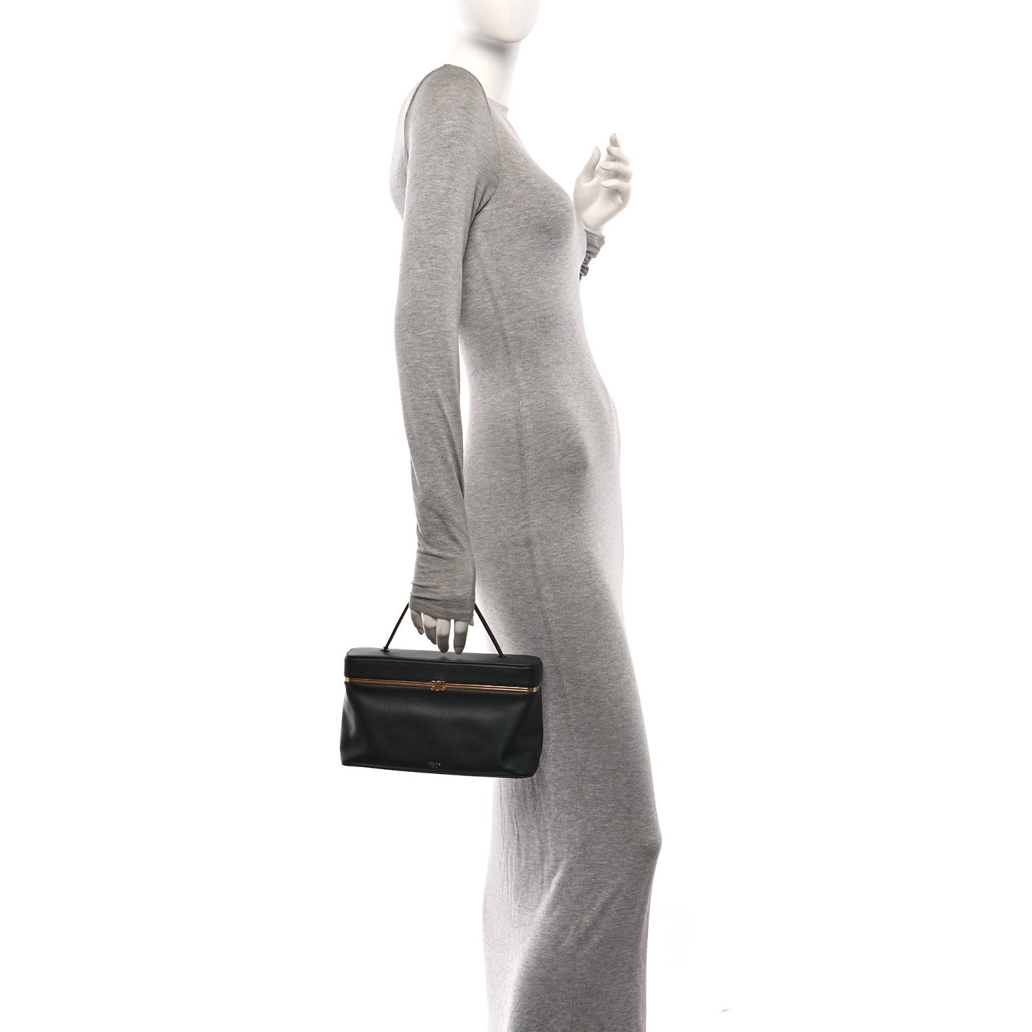 Celine Supple Calfskin Rectangle Bag Black 2 of 10