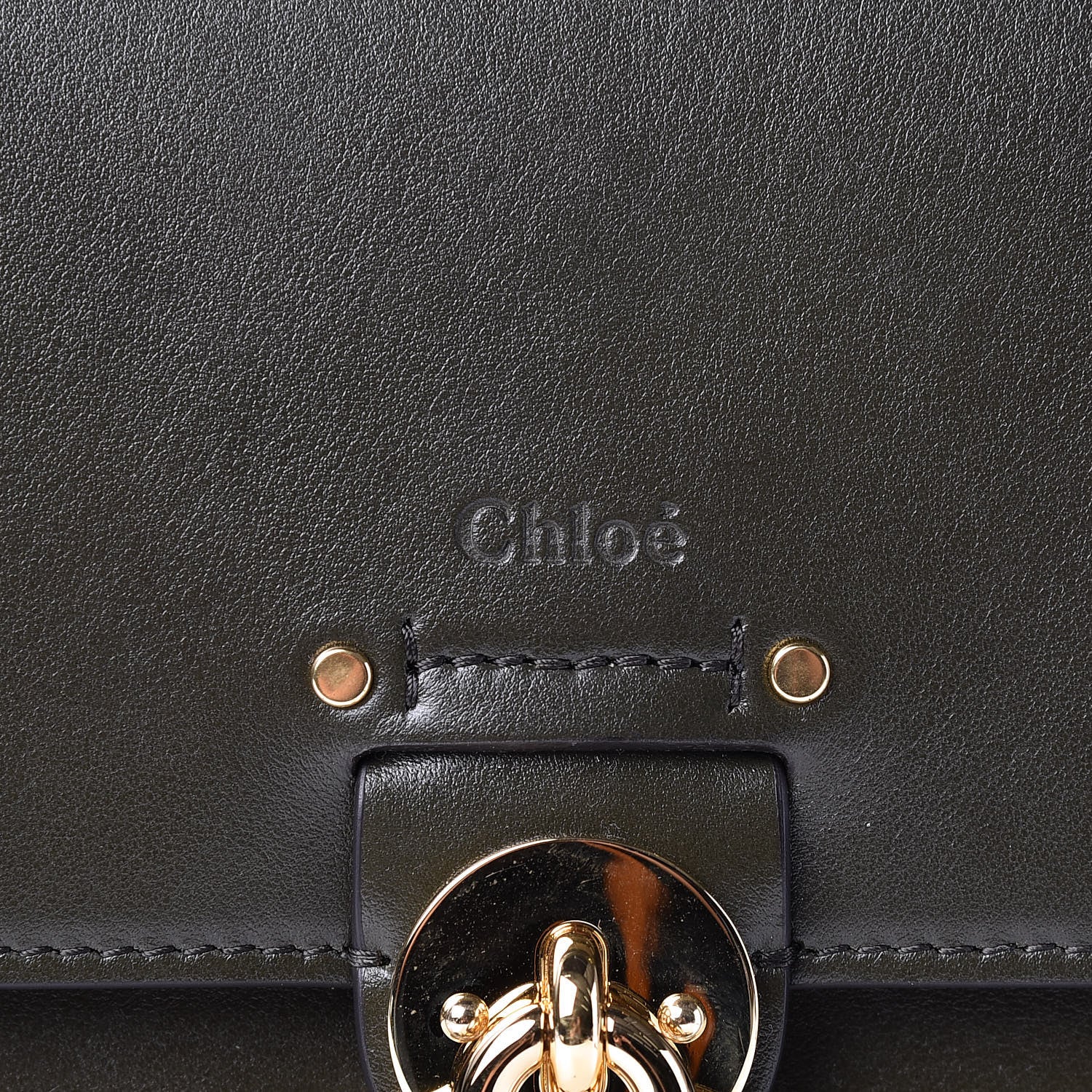 Chloe Calfskin Suede Large Tess Bag Deep Forest 6 of 10