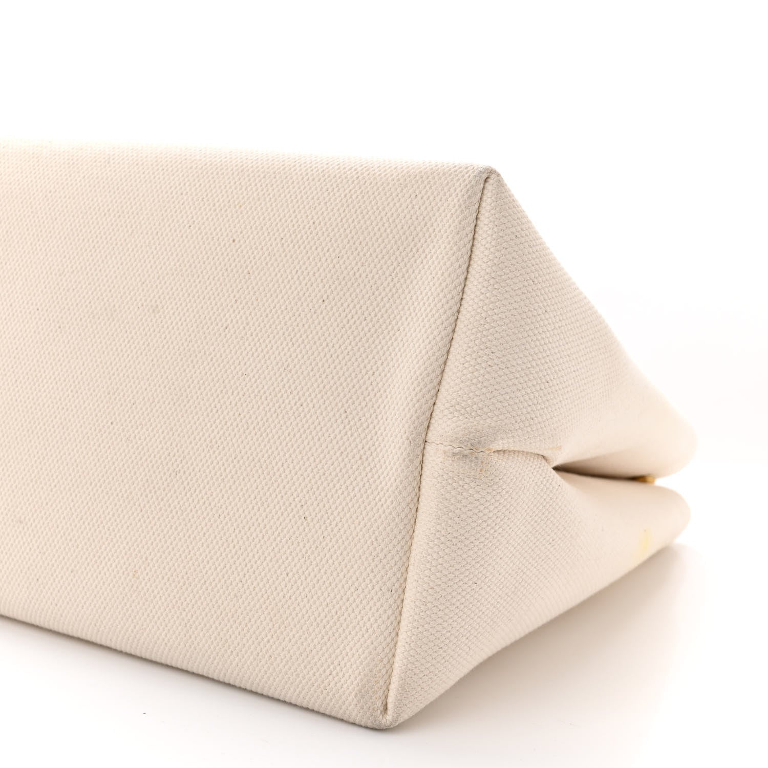 Celine Canvas Calfskin Logo Print Small Horizontal Cabas Natural Tan 11 of 15
