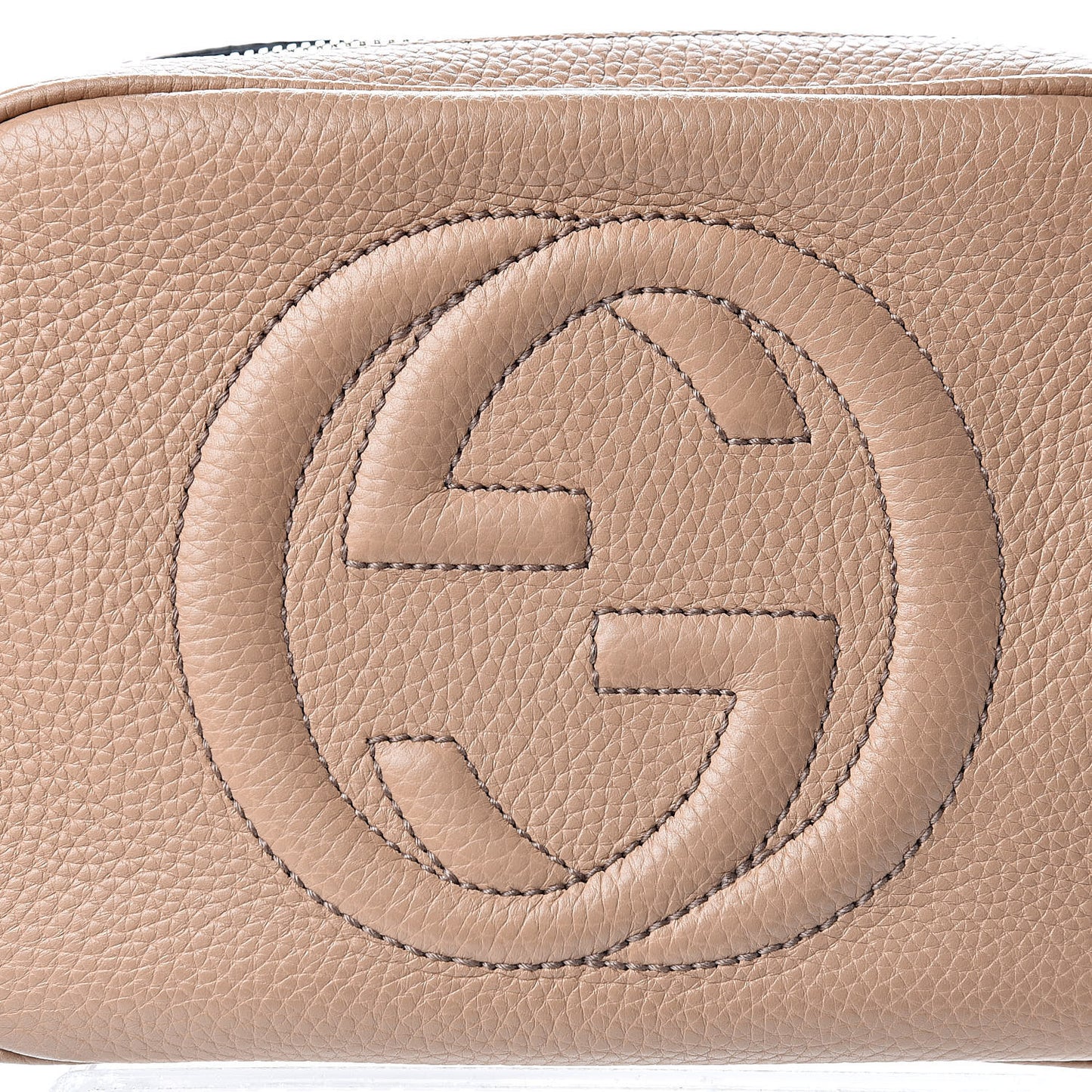 Pebbled Calfskin Small Soho Disco Bag Rose Beige
