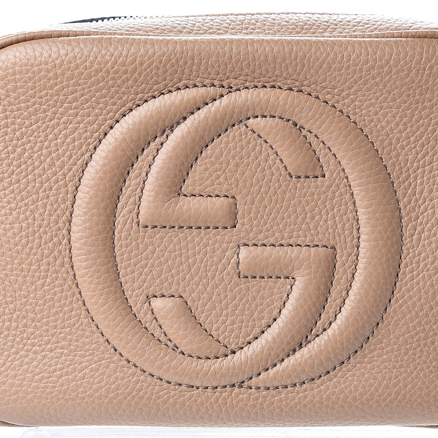 Gucci Pebbled Calfskin Small Soho Disco Bag Rose Beige 8 of 10