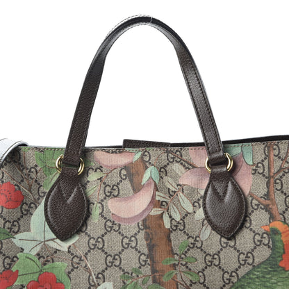 Gucci Soft GG Supreme Monogram Tian Medium Crossbody Tote Beige Multicolor New Acero 9 of 10