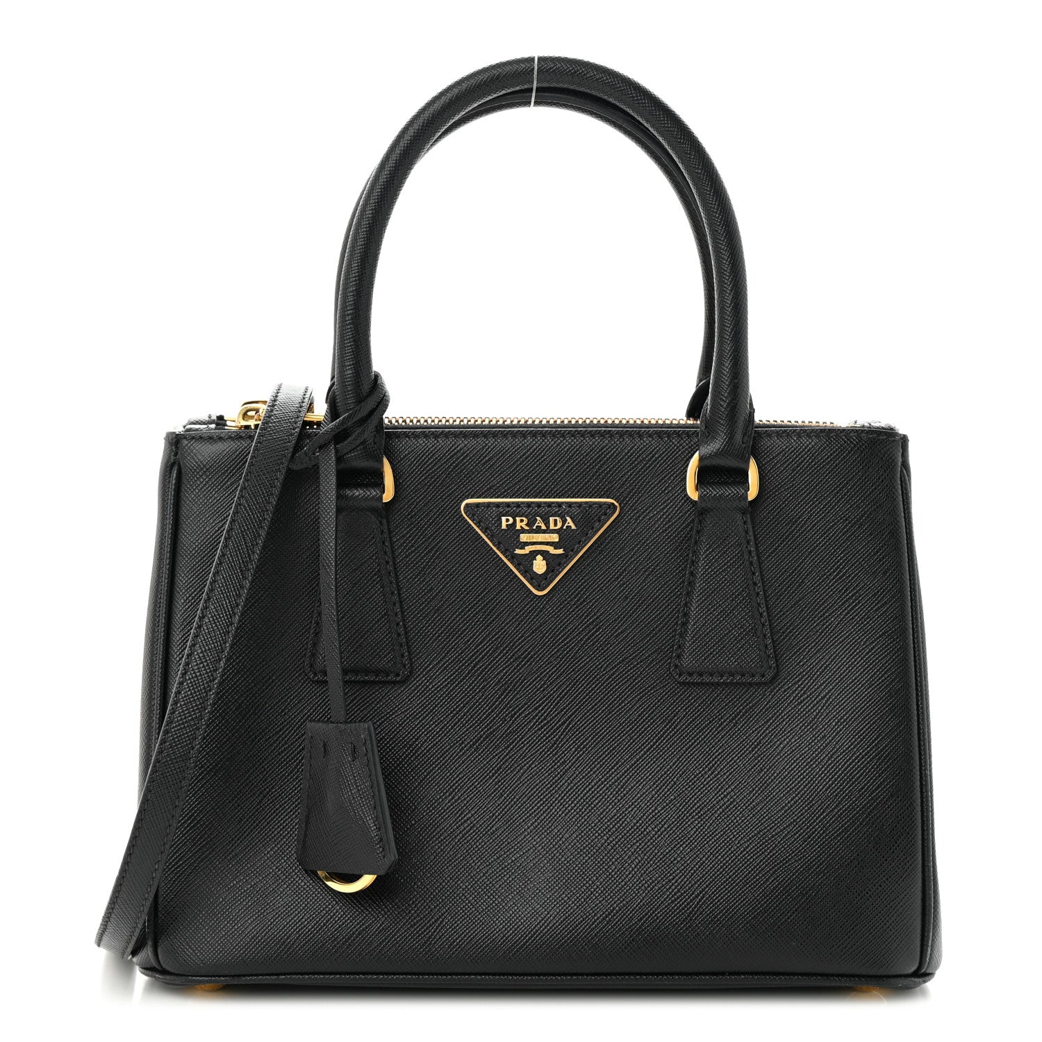 Prada Saffiano Lux Mini Galleria Double Zip Tote Black 1 of 11