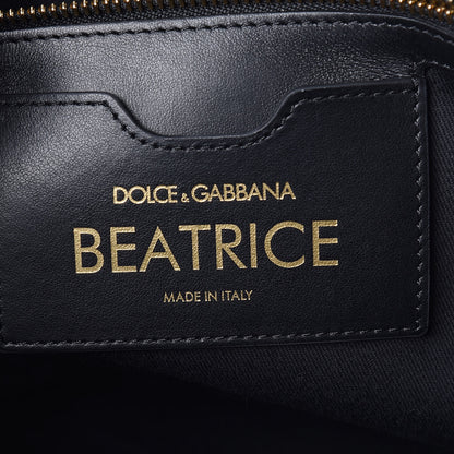 Dolce & Gabbana Calfskin Graffiti Printed Beatrice Tote Black 6 of 8