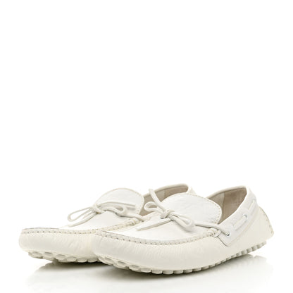 Louis Vuitton Empreinte Mens Arizona Car Shoe Moccasin Loafers 8 White 3 of 8