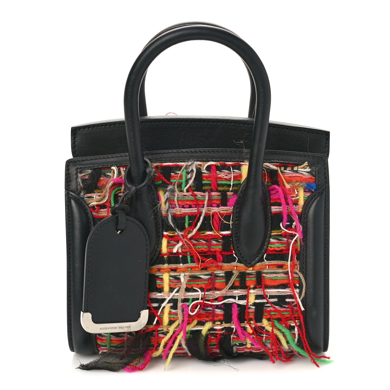 Alexander McQueen Tweed Sweet Calfskin Small Heroine 30 Multicolor Black 1 of 9