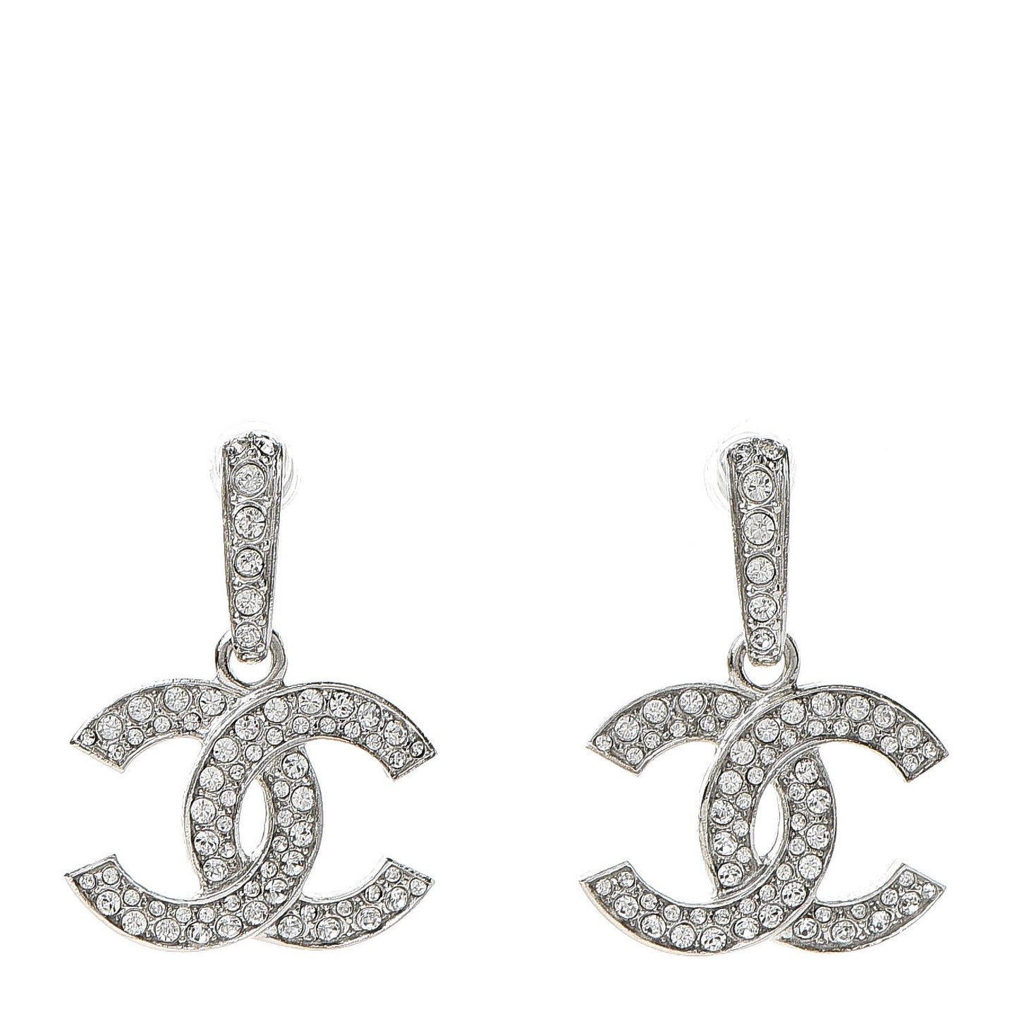 Crystal Palais Garnier CC Drop Earrings Silver