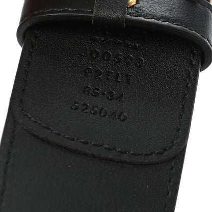 Gucci GG Supreme Monogram Matte Plutone Calfskin Double G 40mm Belt 85 34 Beige Ebony Black 5 of 6