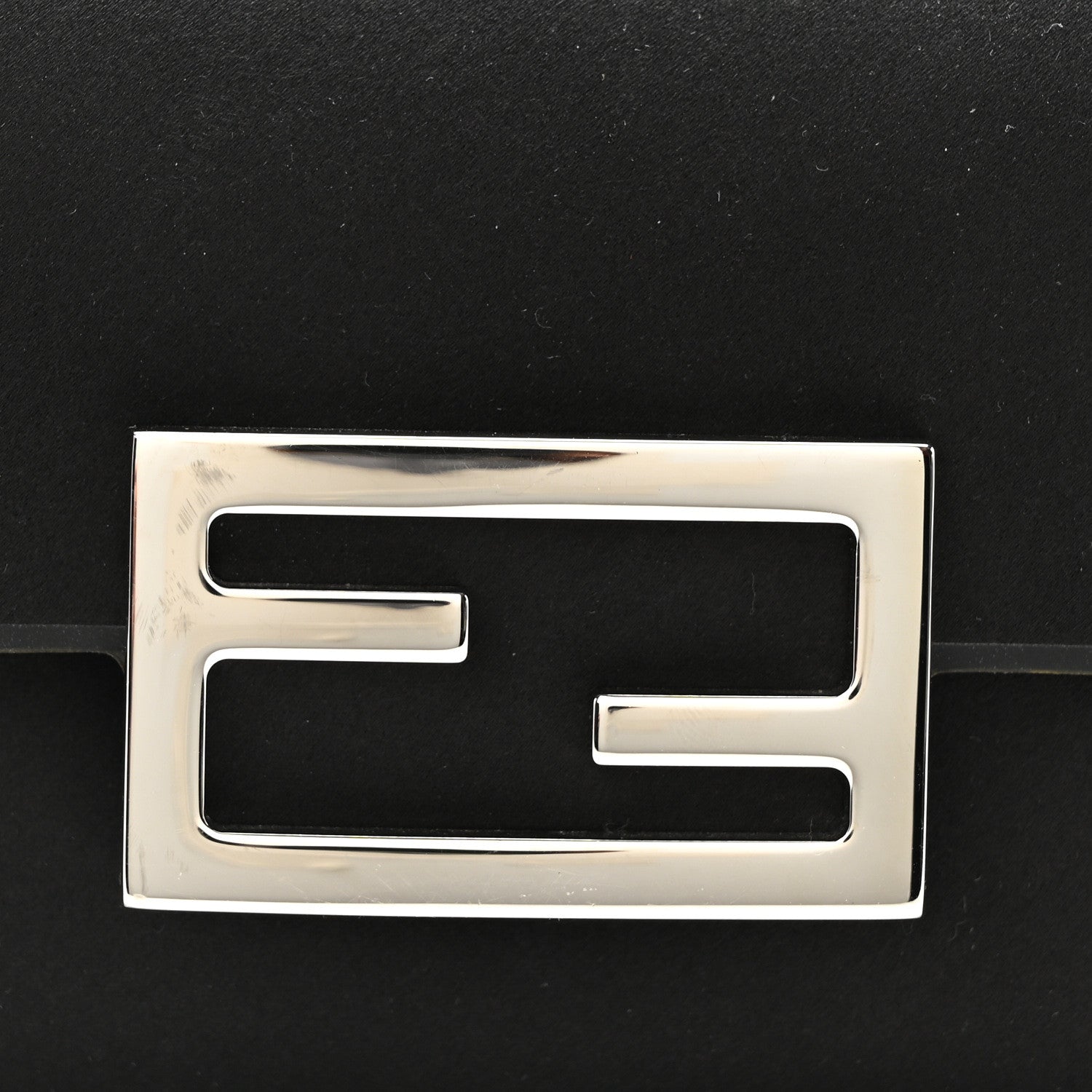 Fendi Silk Satin Phone Baguette Black 7 of 9