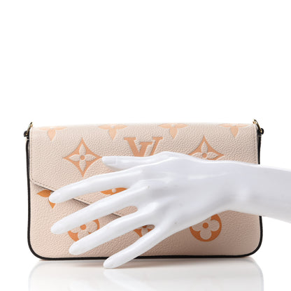 Louis Vuitton Empreinte Monogram Giant By The Pool Felicie Pochette Chain Wallet Cream Saffron 2 of 11