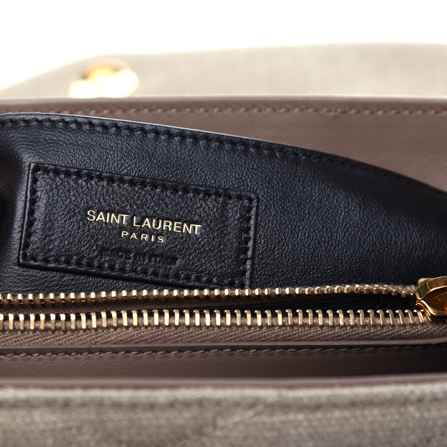 Saint Laurent Linen Y Quilted Monogram Small Loulou Chain Satchel Natural Taupe 6 of 9