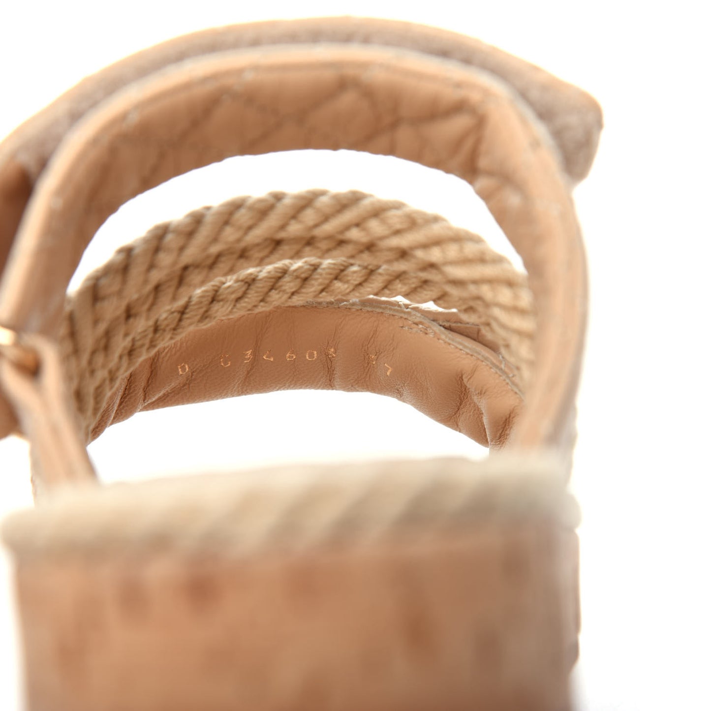 Cord Lambskin Quilted Logo Mules 37 Beige