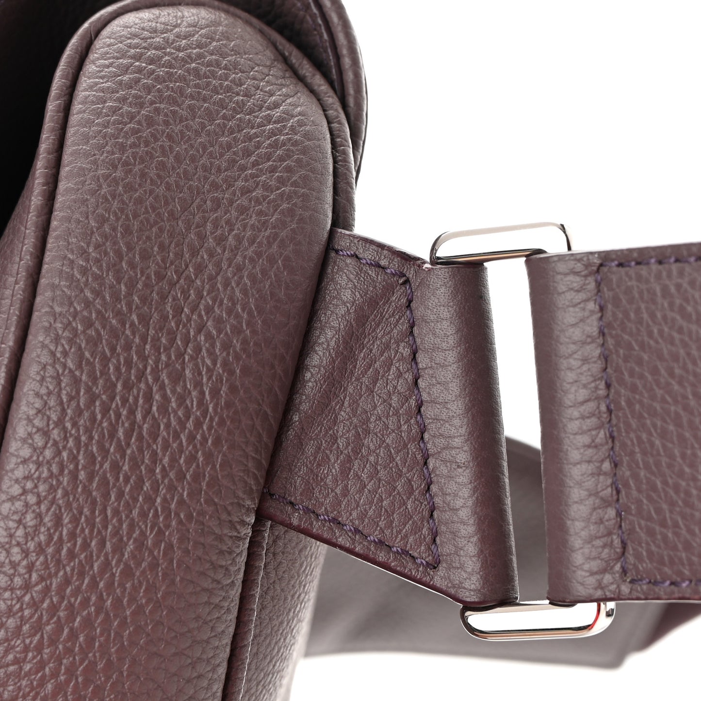 Grained Calfskin Kim Jones Saddle Bag Amaranth