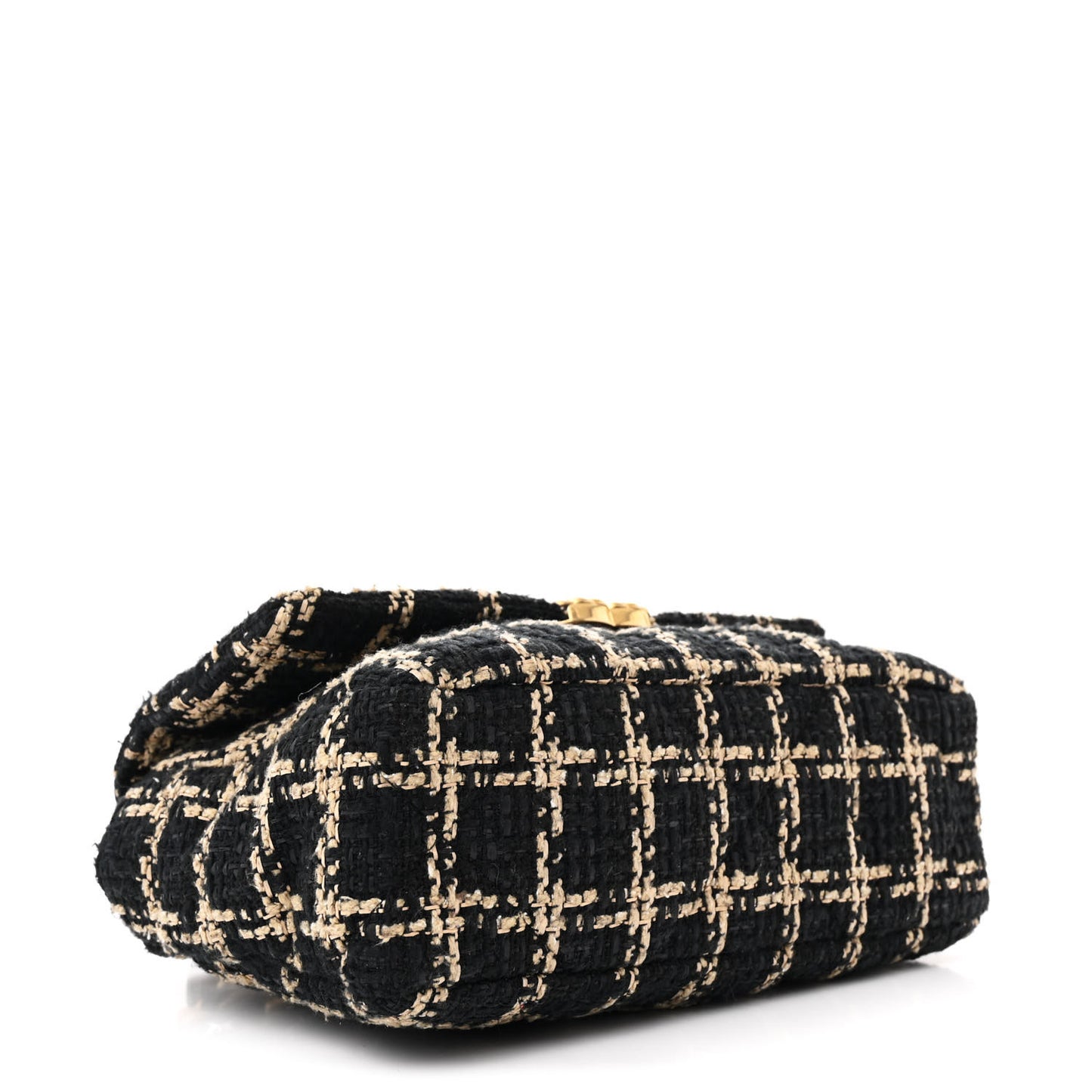 Tweed Quilted Medium Chanel 19 Flap Black Beige