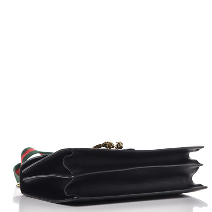 Gucci Moon Calfskin Web Large Dionysus Bamboo Top Handle Bag Black 6 of 14