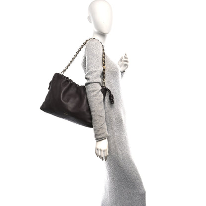 Loewe Mellow Nappa Donut Chain Large Flamenco Knot Clutch Dark Brownie 2 of 10