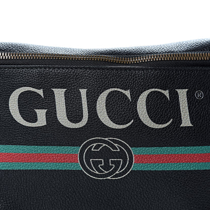 Gucci Grained Calfskin Logo Belt Bag Black 8 of 10