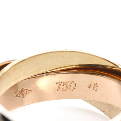 Cartier 18K Pink Yellow White Gold Classic Les Must De Cartier Trinity Ring 48 4.5 4 of 4