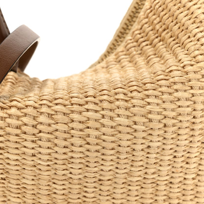 Fendi Macrame Crochet Vitello Grace Mini Fendigraphy Hobo Bag Natural Gianduia 8 of 10