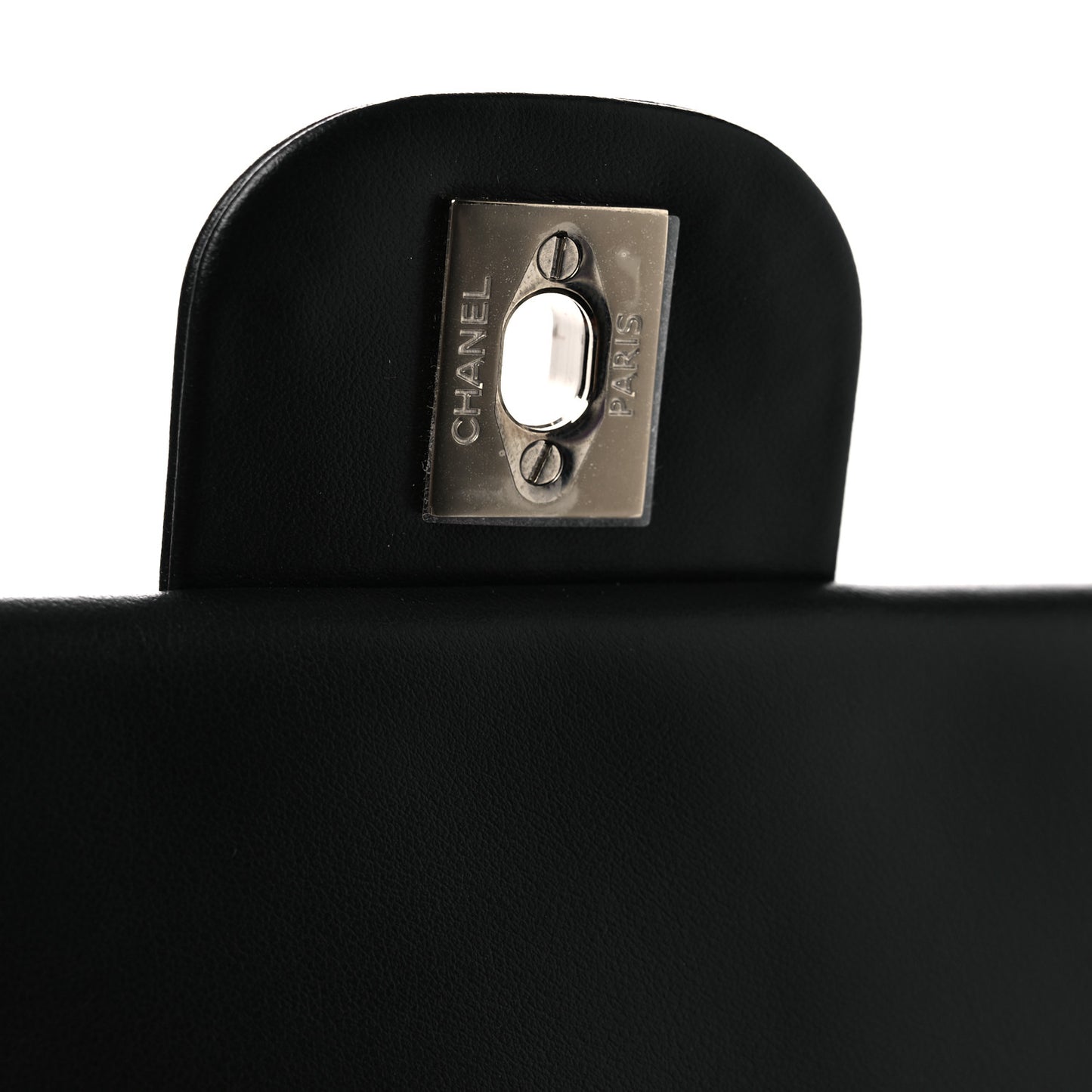 Calfskin Quilted CC Uniform Flap Belt Bag Black
