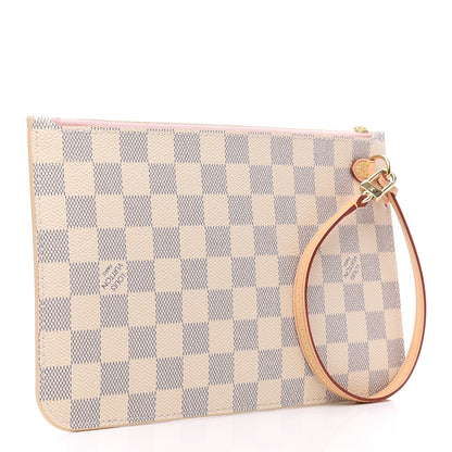 Louis Vuitton Damier Azur Neverfull MM GM Pochette Rose Ballerine 3 of 6