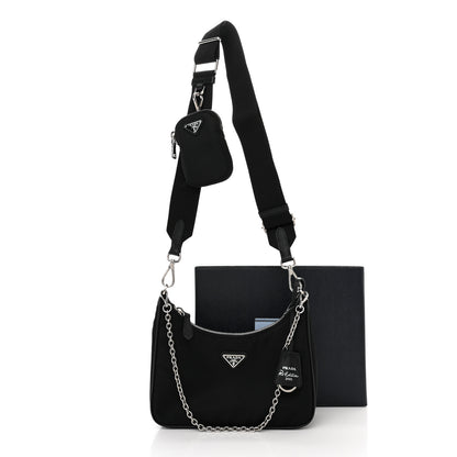 Prada Nylon Re-Edition 2005 Shoulder Bag Black 12 of 12